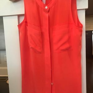 New Salmon color silk blouse